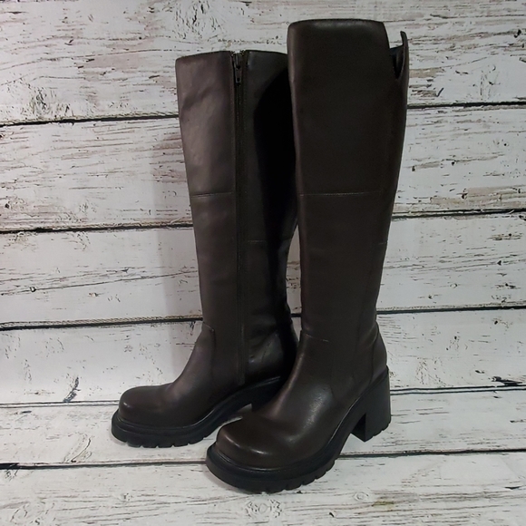 MIA Shoes - Mia Hobbie Brown Leather Boots Sz 8.5 M